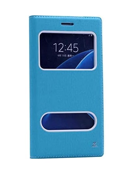 2925 Galaxy C7 İle Uyumlu Kılıf, Dolce Case, Turkuaz