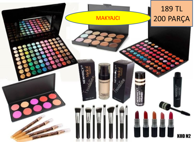 Newmacy Orjinal 200 Parca Profesyonel Full Makyaj Seti Fiyatlari Ve Ozellikleri