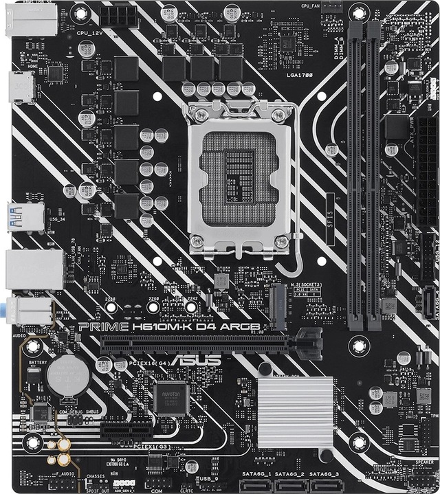 ASUS Prıme H610m-k D4 Argb Intel 1700p