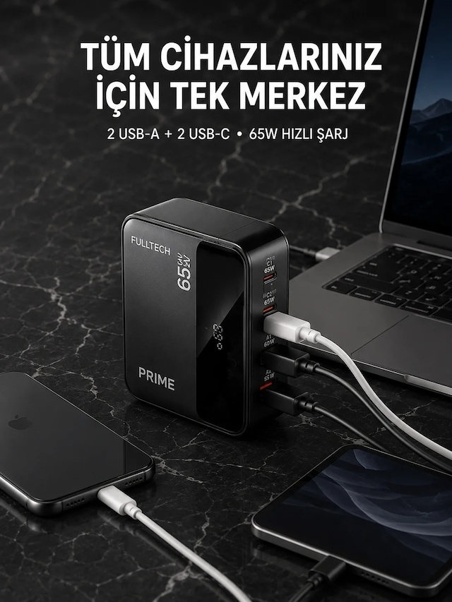 Ers 4 Portlu Gan Masaüstü Hızlı Şarj İstasyonu