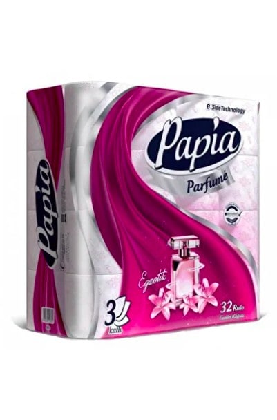 Papia 3 Katlı Egzotik Parfümlü Tuvalet Kağıdı 32 Rulo