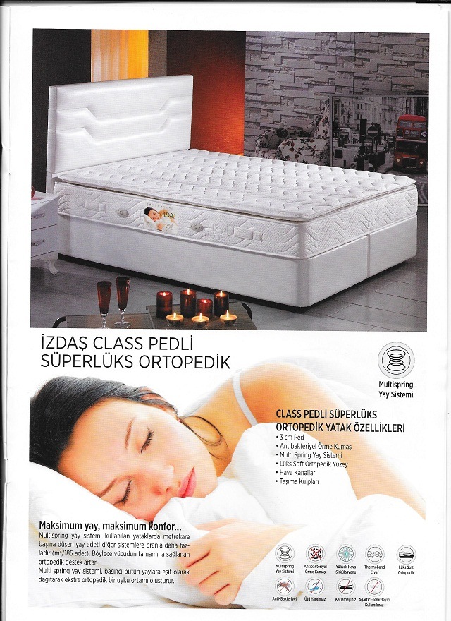 Izdas Class Pedli Superluks Ortopedik Yatak 150x200 Fiyatlari Ve Ozellikleri