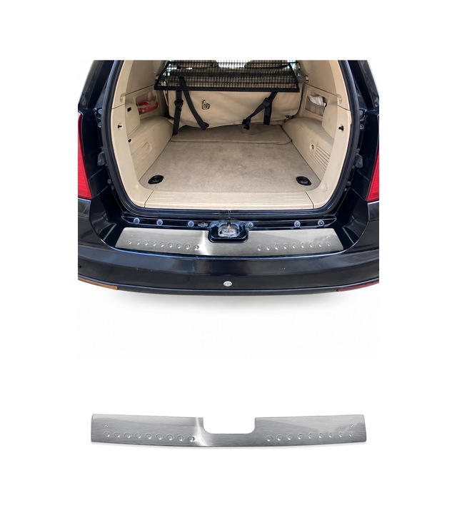 Ssangyong Rexton 2006-2012 Uyumlu Krom Arka Tampon Eşiği Paslanmaz Çelik Taşlı Mat