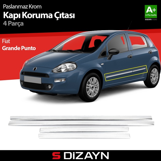 S-Dizayn Fiat Grande Punto Kapı Koruma Çıtası Krom 2006-2018 N11.240