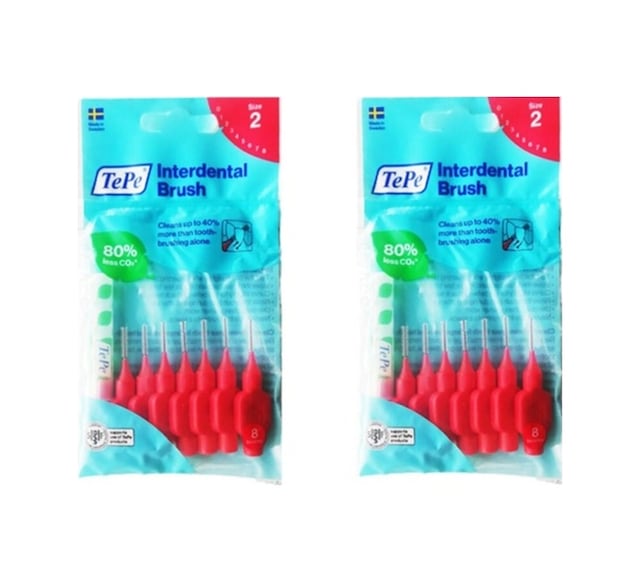 2li Tepe Arayüz Fırçası Kırmızı 0,5 Mm 8'li Paket