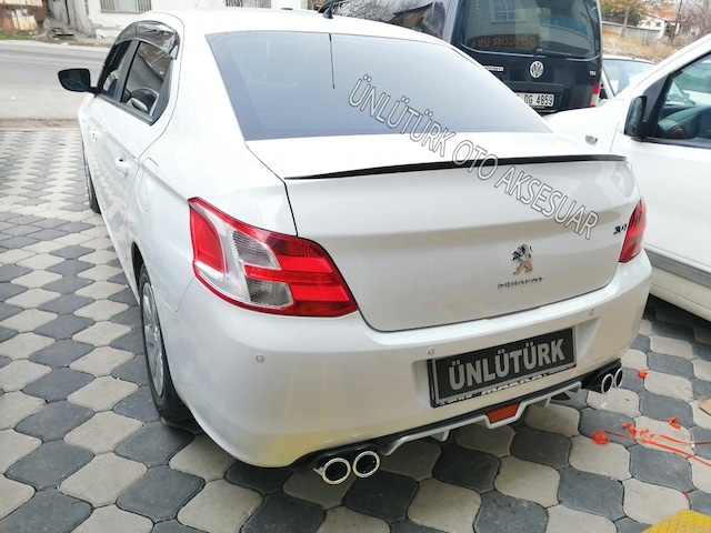 OtoÇizgi Peugeot 301 Bagaj Üstü Spoiler - Spoiler PARLAK SİYAH - BEYAZ OtoÇizgi