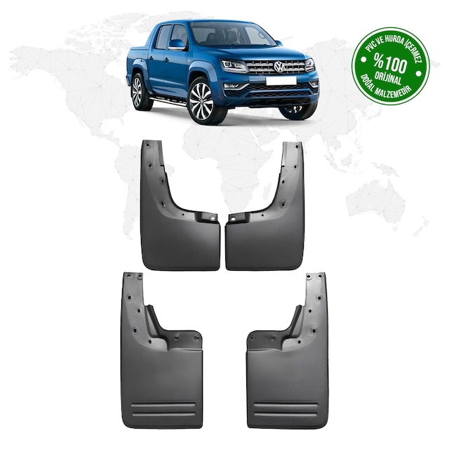 Volkswagen Amarok 2011 - 2020 Model 4'lü Paçalık Çamurluk - Tozl