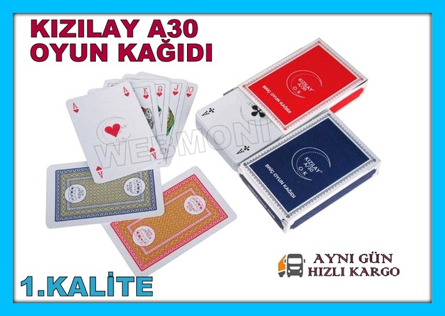 2 Deste Kizilay A30 Oyun Kagidi Iskambil Kagidi 1 Kalite 2 Deste Fiyatlari Ve Ozellikleri