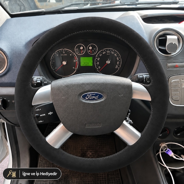 Ford Fusion Direksiyon Kılıfı Alcantara Süet Monza Black Serisi Siyah 2006-2012