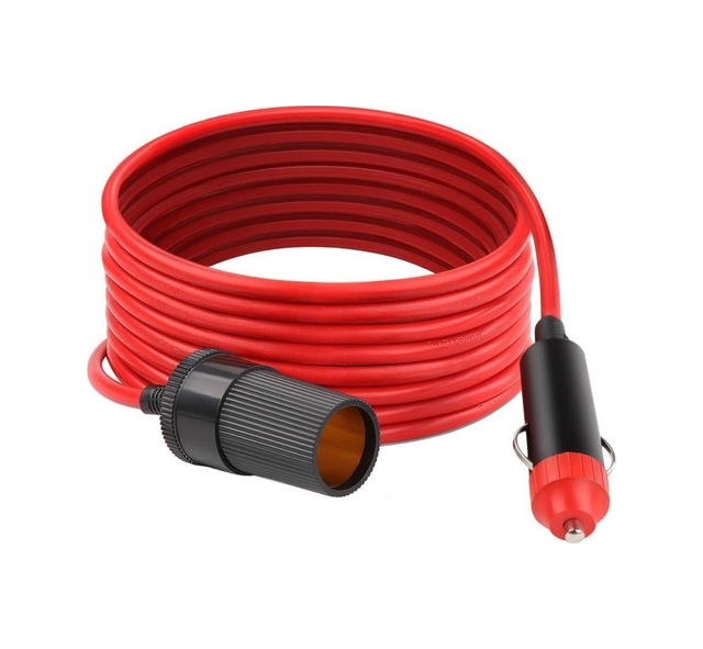 Mykablo Araç Çakmak Uzatma Kablosu, Tüm Marka Ve Modellerle Uyumlu, Kırmızı, 5 Metre, 12-24 Volt