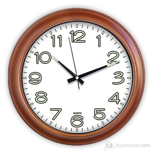Time Gold Fosforlu Salon Ofis Duvar Saati Plastik 35 cm Fiyatları ve