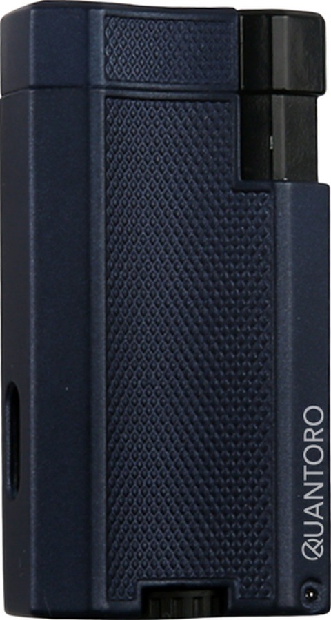 Quantoro Çift Torch Pürmüz Lacivert Metal Puro Çakmağı - Trz1080
