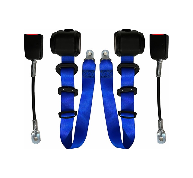 Oto Emniyet Kemeri Mavi 3 Nokta Otomatik Demir Kollu 1 Takım 2 Ad