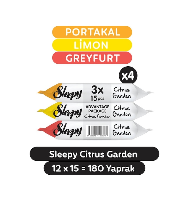 Sleepy Citrus Garden Cep Mendili 12 X 15 Cm 180 Yaprak