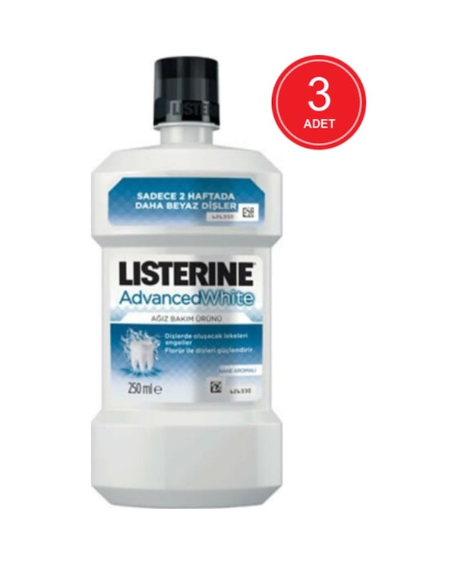Listerine Advanced White Ağız Bakım Suyu 3 x 250 ML