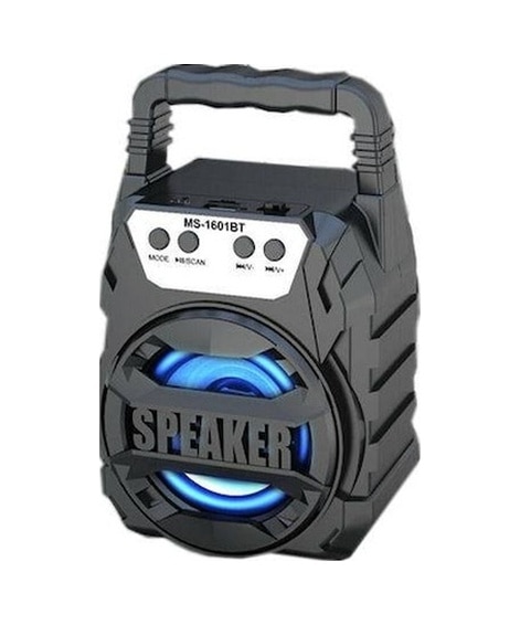 MS-1601BT Işıklı Radyolu Taşınabilir Bluetooth Hoparlör