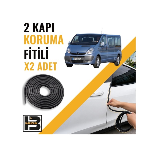 Opel Vivaro 2003-2013 Kapı Koruma Fitili-iki Kapı-siyah-bm1135