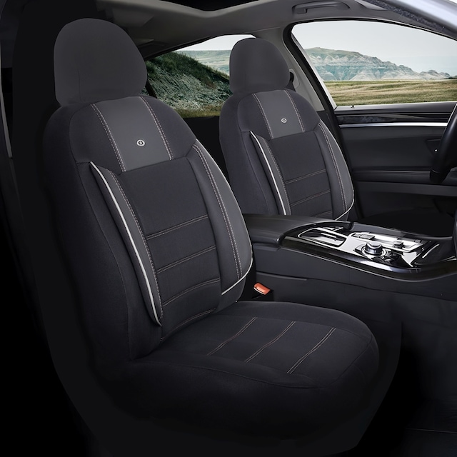 Opel Vectra B Araçlara Uyumlu Oto Koltuk Kılıfı Seti - Violet Serisi Siyah/beyaz