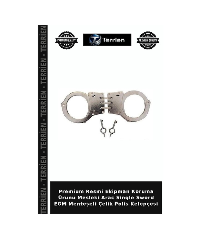 Premium Resmi Ekipman Koruma Ürünü Mesleki Araç Single Sword Egm Menteşeli Çelik Polis Kelepçesi