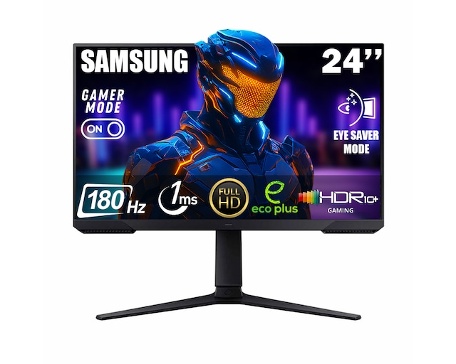 Samsung Odyssey G3 LS24DG302EUXUF 24" 1 MS Full HD Pivot 180 Hz Oyuncu Monitörü