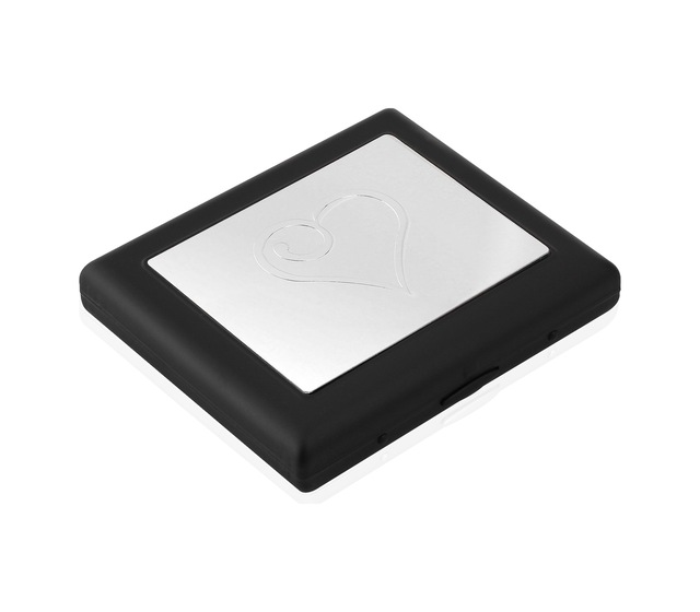 Zekupp Kalp Desenli Metal Sigara Tabakası N11.1012