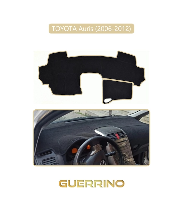 Toyota Auris 2006-2012 Torpido Koruma Halısı Bej Kenar