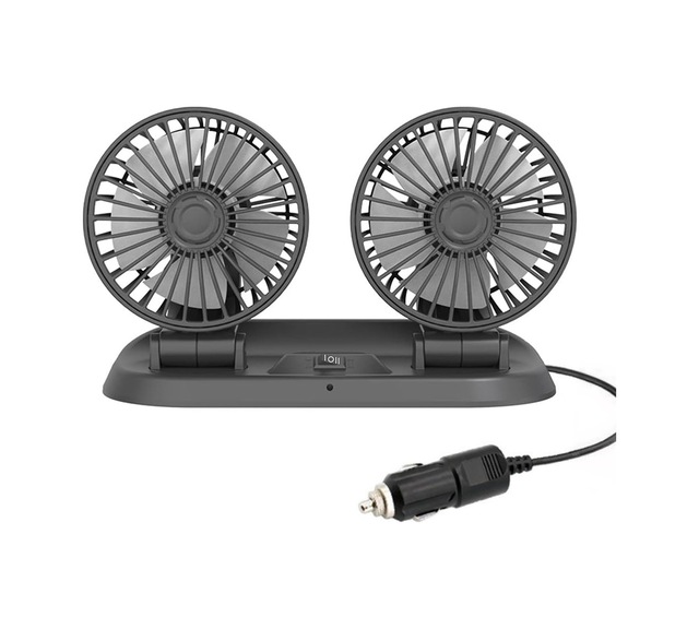 Araç Araba Otomobil Mini 2 Li Vantilatör Fan Pervane Soğutucu 12v Fan10