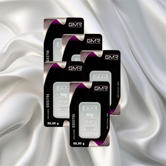 Leva Gold 50 Gr Gmr Gümüş Külçe 5 Adet
