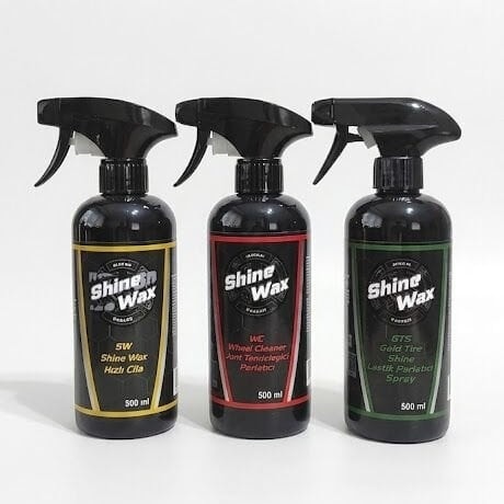 Shine Wax Hızlı Cila & Jant Temizleyici & Lastik Parlatıcı Sprey 500 Ml 3'lü Set