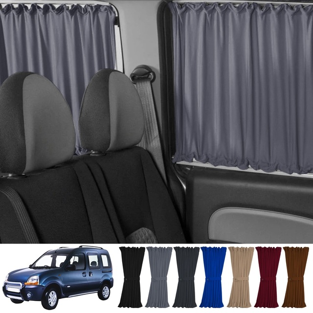 Pandami Renault Kangoo 1 . Nesil Kısa Şase 1997-2009 Uyumlu Gri Raylı Oto Perde Takımı