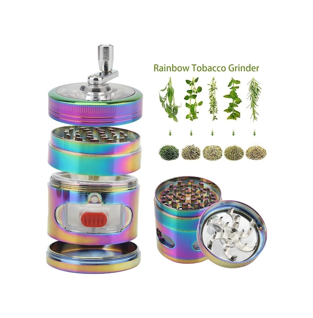 Müstesna Çelik Tutun Öğütücü Grinder Değirmenli Kapak 4 Katmanlı Hazneli