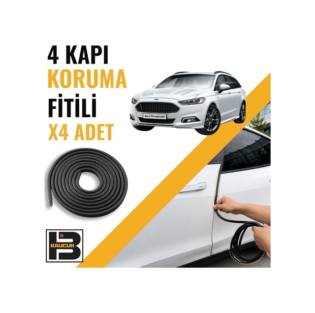 Ford Mondeo Station Wagon 5.nesil Kapı Koruma Fitili-4 Kapı-siyah-bm2229
