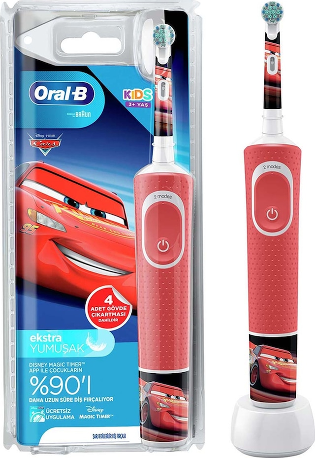 Oral-B D100 Vitality Cars Özel Seri Çocuklar İçin Şarj Edilebilir Diş Fırçası