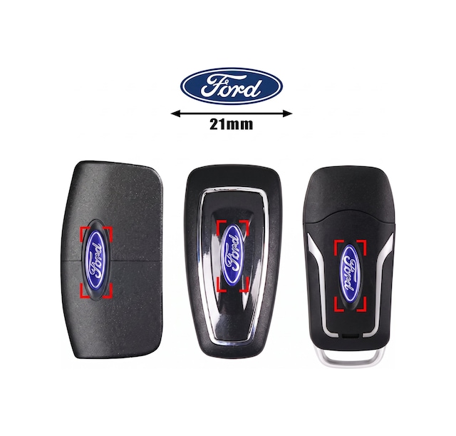 Ford Fiesta Fusion Connect Transit Kumanda Anahtar Logo Damla Etiket 21 Mm Elips 1 Adet