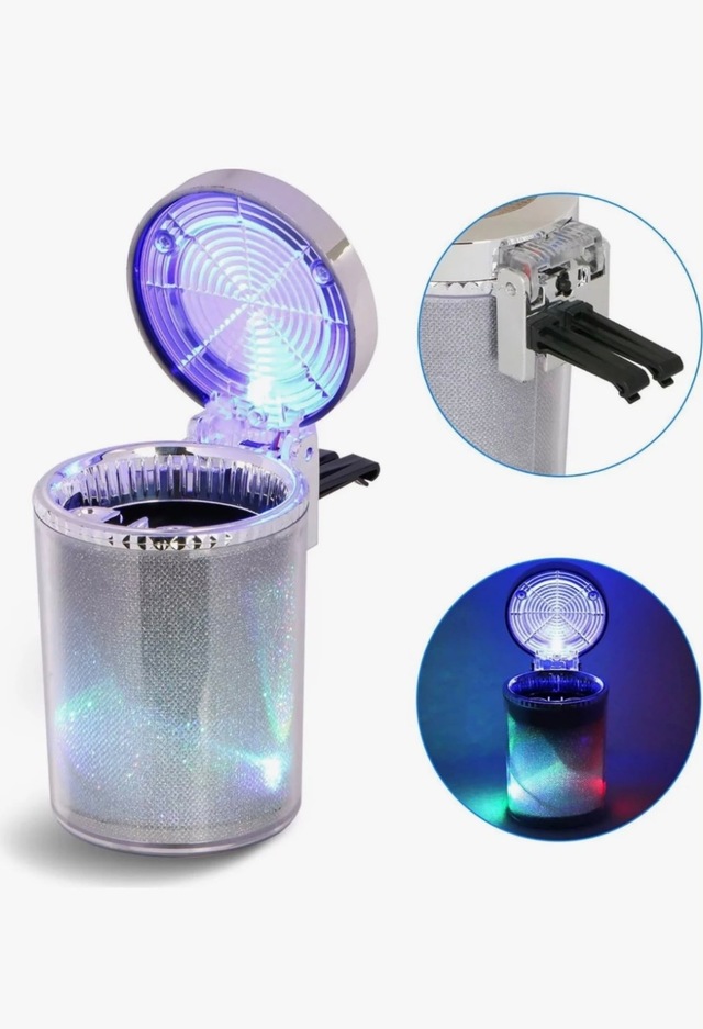 Led Işıklı Araç Küllüğü Bardaklık Uyumlu Taşınabilir Küllük
