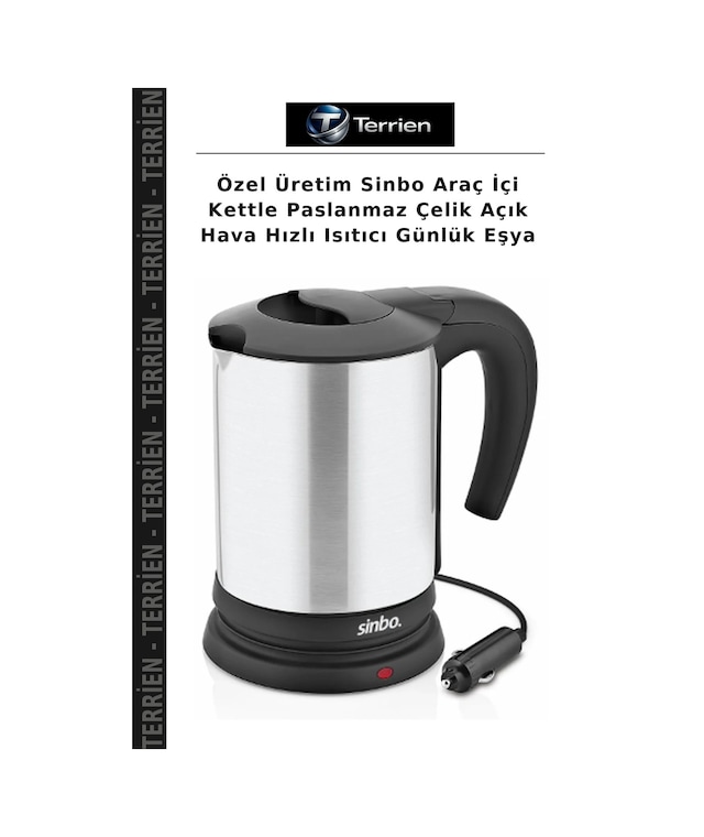 Özel Üretim Sinbo Araç İçi Kettle Paslanmaz Çelik Açık Hava Hızlı Isıtıcı Günlük Eşya