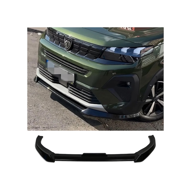 Peugeot Partner Ön Lip Parlak Siyah Plastik Ön Ek Karlık 2021 2022 2023 2024 2025 Karlık+bodykit+ek