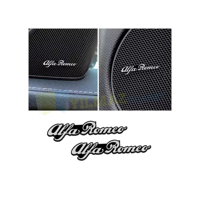 Alfa Romeo Logo Hoparlör Sticker Arma Amblem Metal Yapışkanlı 2Ad