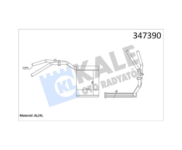 Kalorifer Radyatörü Kale 347390 Ford C-max 2007+