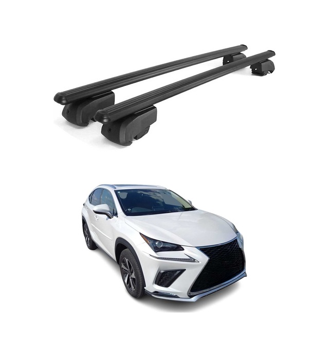 Lexus Nx Iı 2021-2027 Arası Uyumlu Port Bagaj Taşıyıcı Ara Atkı Alüminyum Siyah 2 Parça