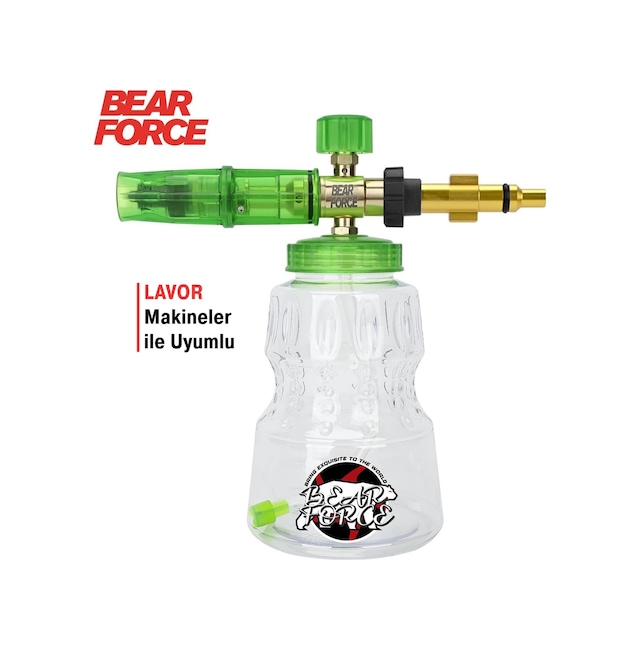 Robeve Bear Force Foam Lance Köpük Yapıcı Aparat 1l Köpük Aparatı Basınçlı Yıkama Makineleri Için Köpük Aparatı Çift Nozzle İle Birlikte Foam Canon Lavor Uyumlu