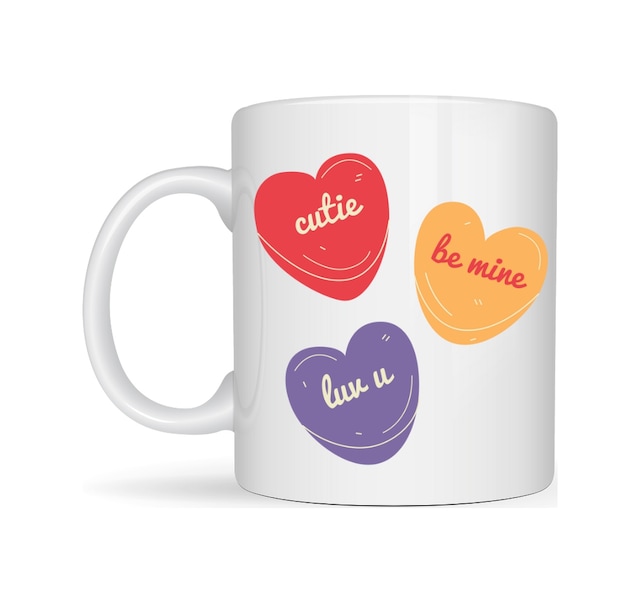Kupa & Bardak Cutie Be Mine Lyk U Porselen Kupa Model 9 - Sevgiliye Özel Tatlı Tasarım