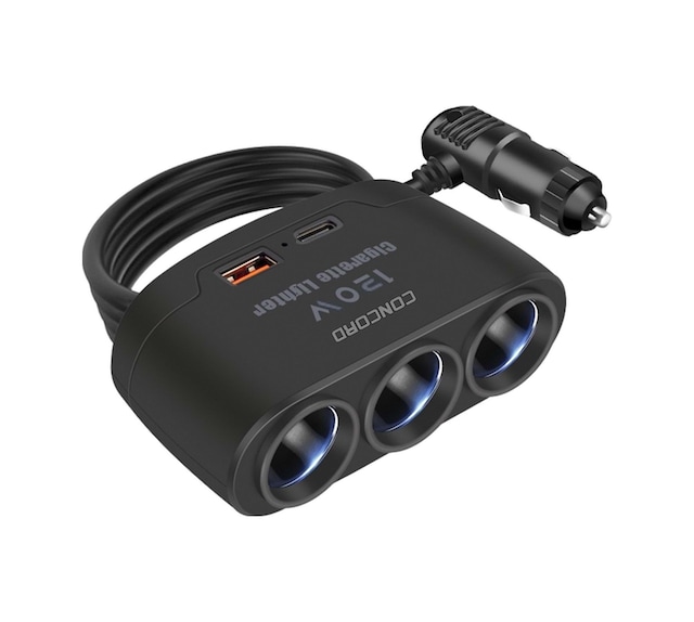 Concord C-778 120w Çakmaklık Çoğaltıcı + Type-c + Usb Çıkışlı