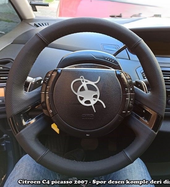 Citroen C4 Picasso 2012 Araca Özel Direksiyon Kılıfı Nokta Düz