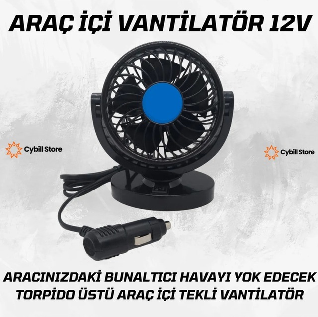 Araç Içi Soğutucu Vantilatör Çakmaklık Girişli Soğutucu Fan