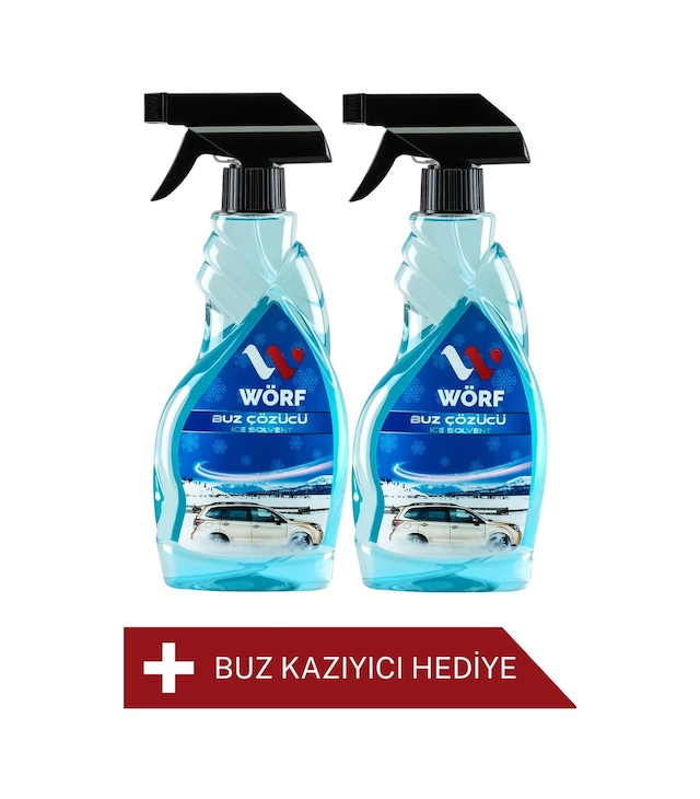 Wörf Buz Çözücü Sprey 500 ML Eko Seri 2 li + Pratik Buz Kazıyıcı