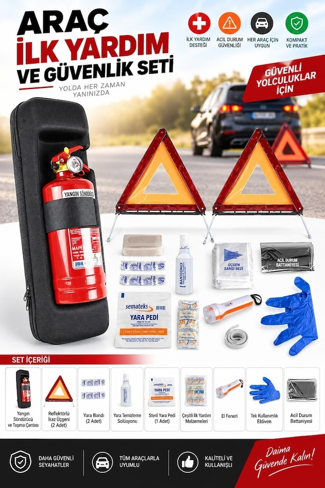 Lüx Oto Trafik Seti / 4 Yıl Tüv Türk Muayene Uyumlu