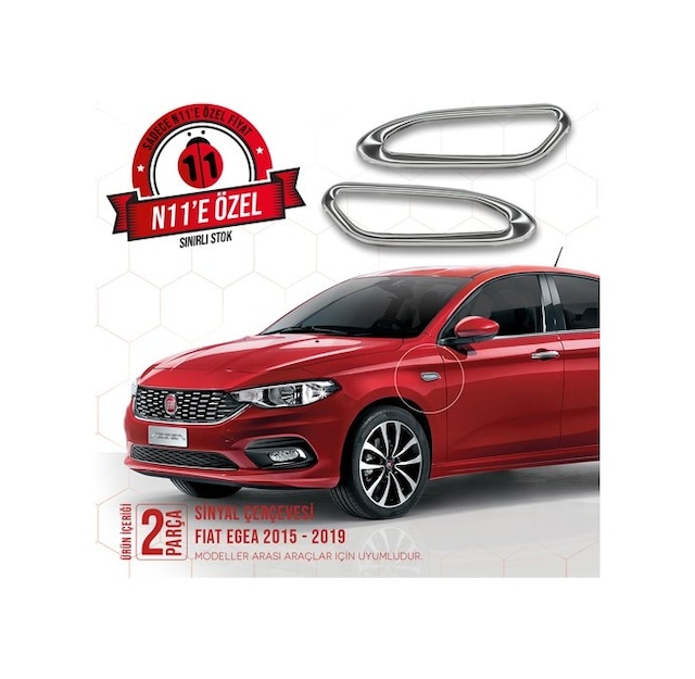 intakrom Fiat Egea Krom Sinyal Çerçevesi 2 Parça 2015 ve Üzeri