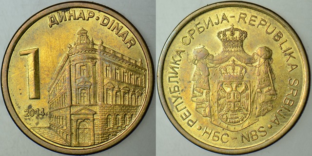 Sırbistan 1 Dinar 2014 Çilaltı Kondisyon. 18269870