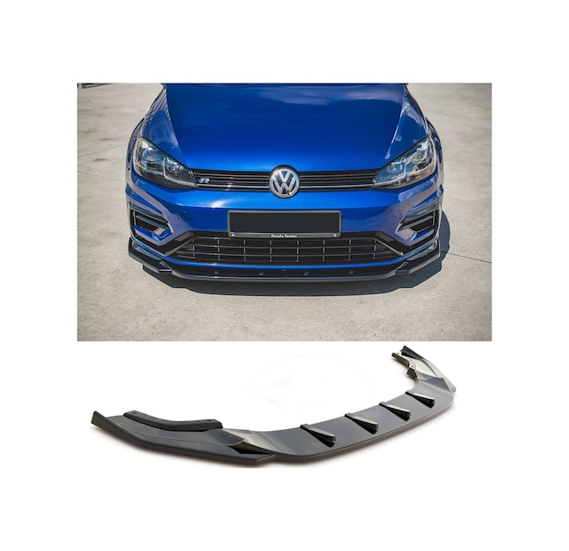 Vw Golf 7.5 R Line Tampon Ön Lip Plastik Parlak Siyah Karlık-ön-ek-bodykit 2017 2018 2019 2020 2021